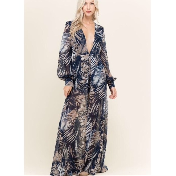 Floral Chiffon Maxi Dress - Picture 4 of 8